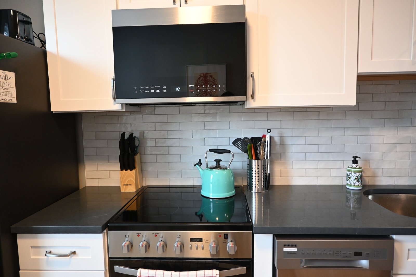modern mini-kitchen at homestay in newbeford